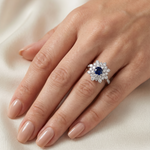 Sapphire & Diamond Bouquet Ring 32017