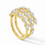 14K Pear Diamond Spiral Ring 71437