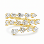 14K Pear Diamond Spiral Ring 71437