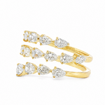 14K Pear Diamond Spiral Ring 71437
