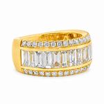 18k Gold Baguette Diamond Ring 67025