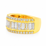 18k Gold Baguette Diamond Ring 67025