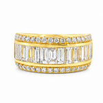 18k Gold Baguette Diamond Ring 67025