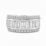 18k Gold Baguette Diamond Ring 67025