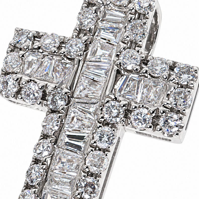 Baguette Diamond Cross Pendant  68618