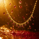 14K Ruby Bezel Dangling Necklace 71422