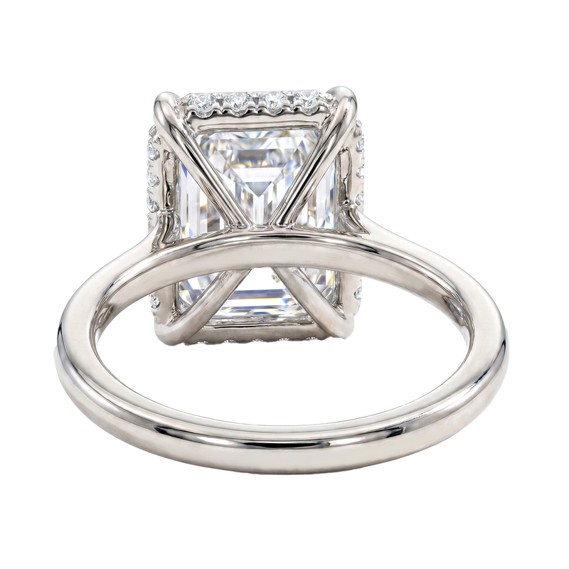 Solitaire Emerald Diamond Engagement Ring 70115