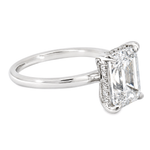 Solitaire Emerald Diamond Engagement Ring 70115