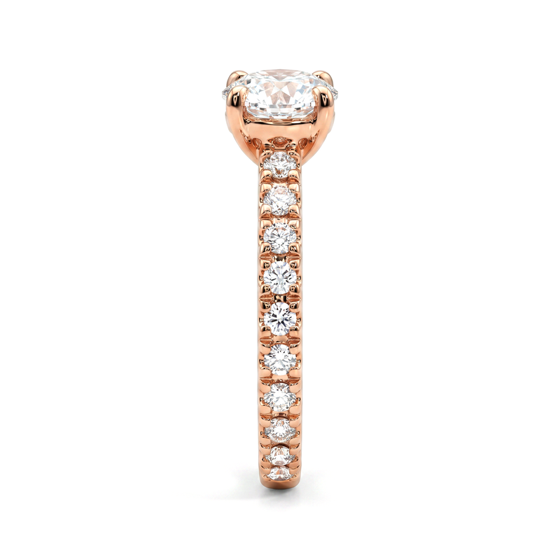 Classic Round Engagement Diamond Ring in 14K gold, view 5