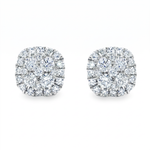 Cushion Cluster Diamond Earrings 71155