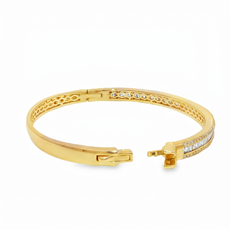 Baguette Line Diamond Bangle 71319