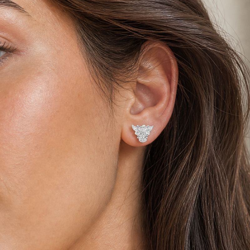 14K Gold Bull Studs Earrings 71370