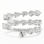 14K Pear Diamond Spiral Ring 71437