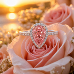 Pink Pear Shape Engagement Ring 71516