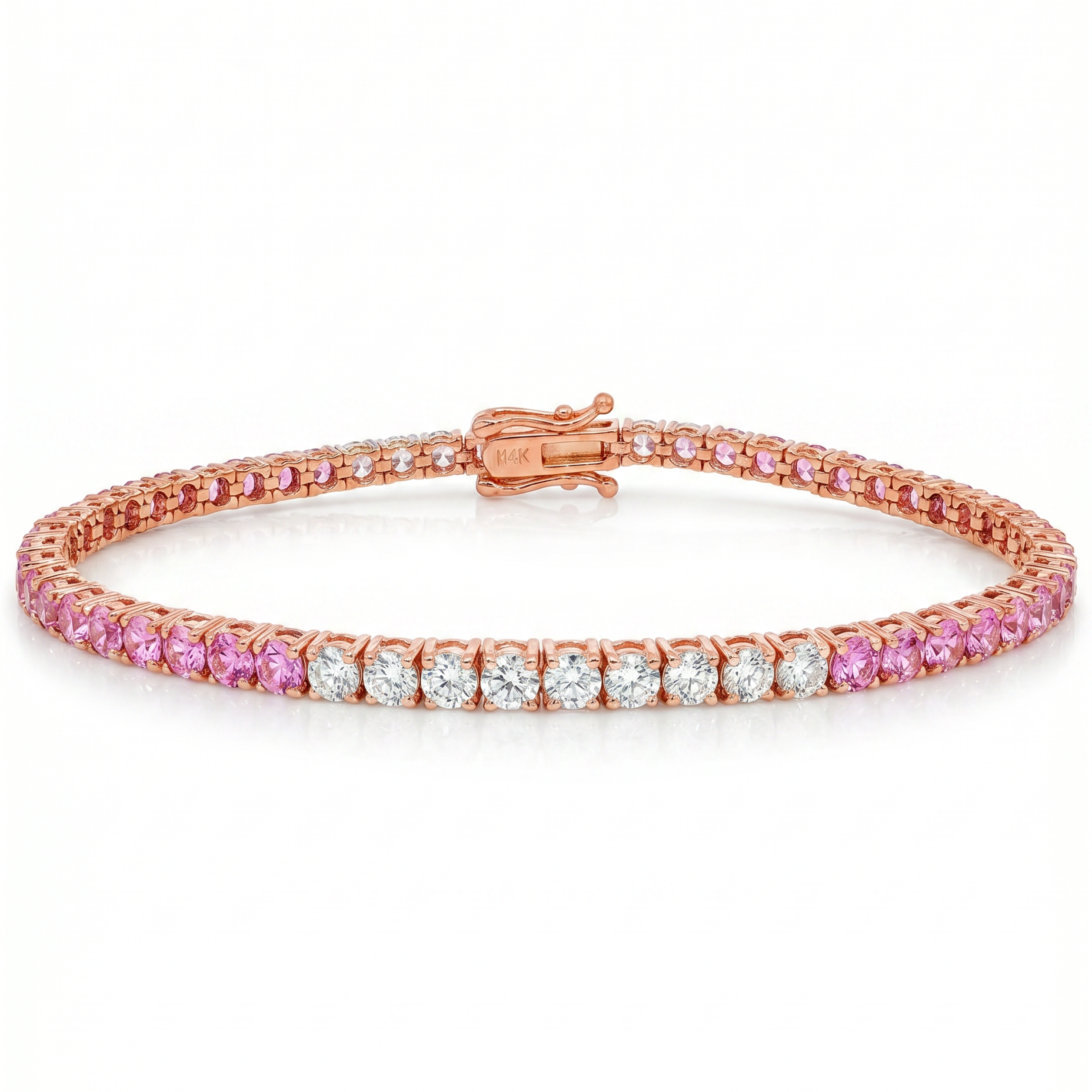 14K Lab Diamond Blossom Tennis Bracelet 0.58 ct 3mm | TraxNYC