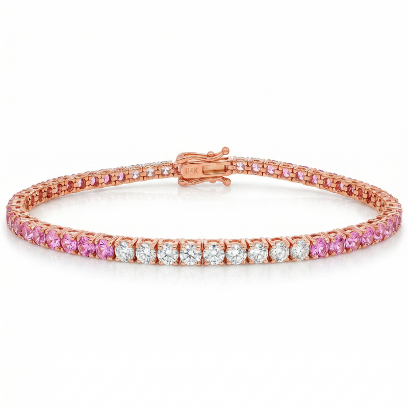 Diamond Blossom Tennis Bracelet 69886 | TraxNYC