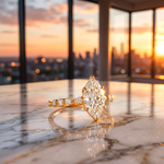 Marquise Diamond Engagement Ring  2 CT 71343