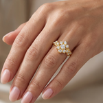 YG Flower Bouquet Ring 16092