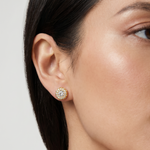 14K Gold Diamond Stud Earrings 65824