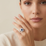 Sapphire & Diamond Bouquet Ring 32017