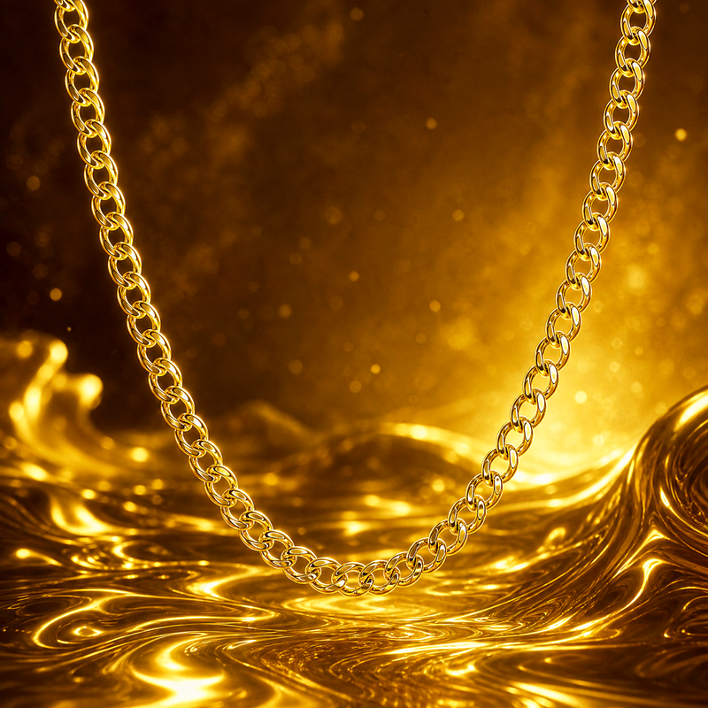 21K Gold Curb Chain 3.4mm 71482