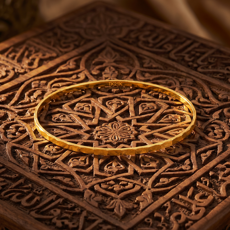 21K Gold Royal Slim Bangle 71471