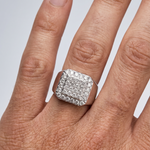 TraxNYC Heavy Silver Diamond Ring 25649