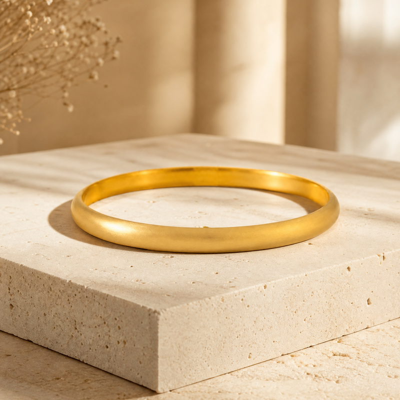 21K Gold Matte Bangle 71465