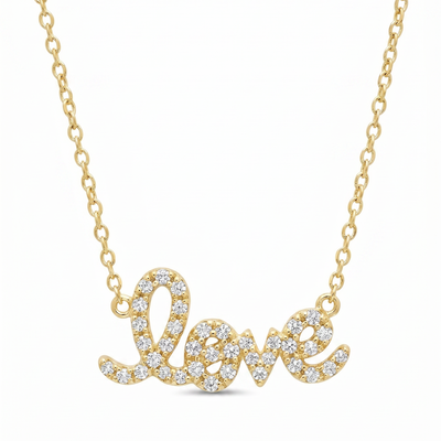 Prong Diamond Love Necklace 33730