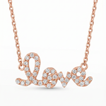 Prong Diamond Love Necklace 33730