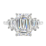 14K Gold Clara Emerald Engagement Ring with Lab-Grown Diamonds 70982