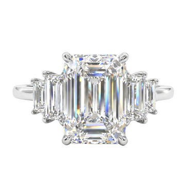 Clara Emerald Engagement Ring in 14K gold