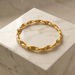 21K Gold Twisted Bangle 71464