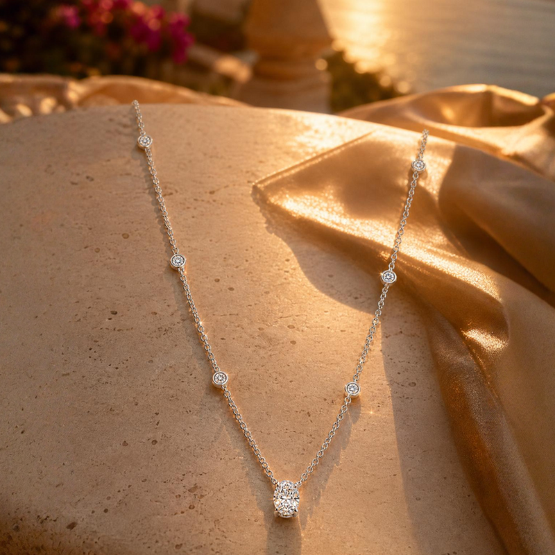.925 Silver Diamond Necklace 71483