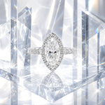Marquise Halo Diamond Engagement Ring 43566