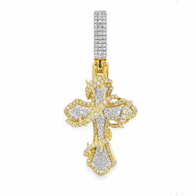 Small Thorned Fleur de Liscross Pendant 71316