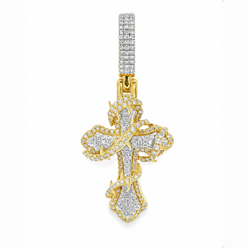 Small Thorned Fleur de Liscross Pendant 71316