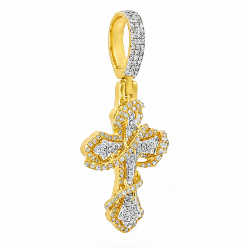 Small Thorned Fleur de Liscross Pendant 71316