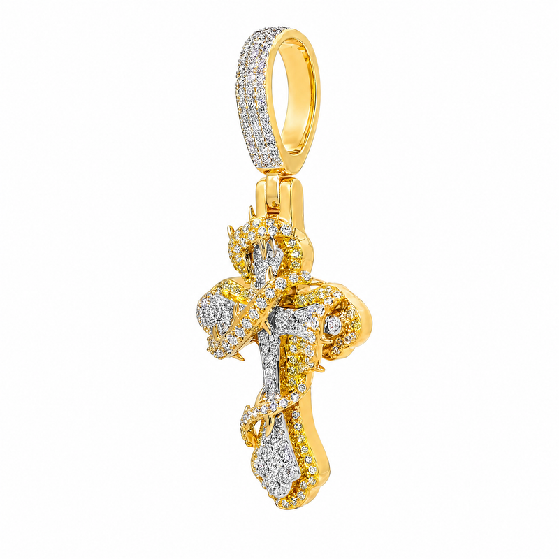Small Thorned Fleur de Liscross Pendant 71316