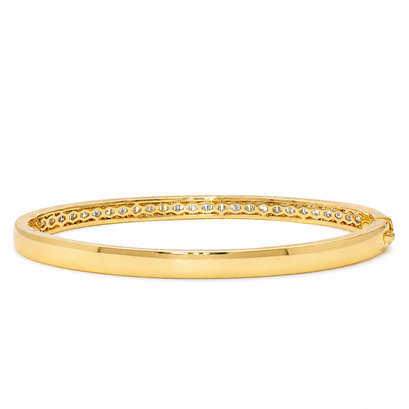 Baguette Line Diamond Bangle 71319