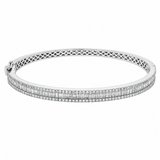 14K Gold Luxe Channel Set Diamond Bangle 71320