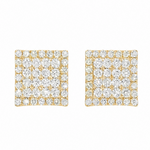 Luxe Square Halo Stud Earrings 16795