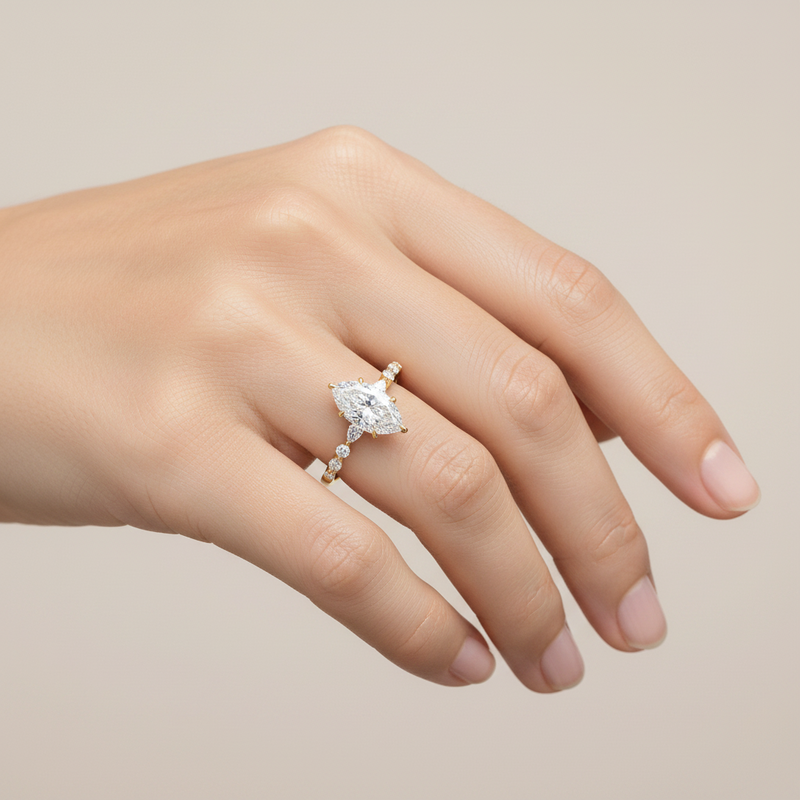 Marquise Diamond Engagement Ring  2 CT 71343