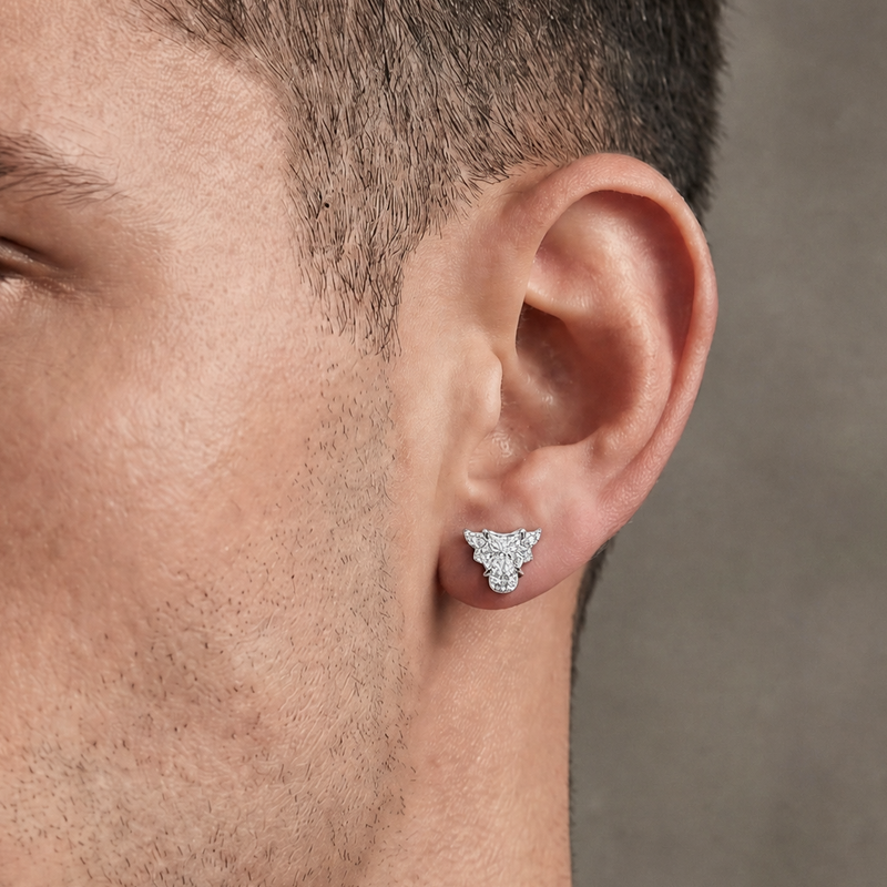 14K Gold Bull Studs Earrings 71370