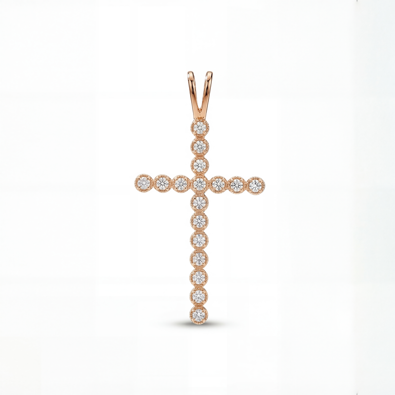Grace Light Diamond Cross 65153 | TraxNYC
