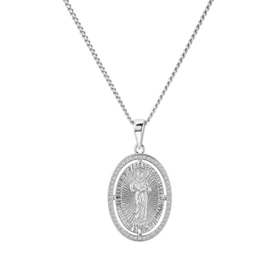 LIMITED Prong Diamond Jesus Pendant & Miami Cuban Chain  71403