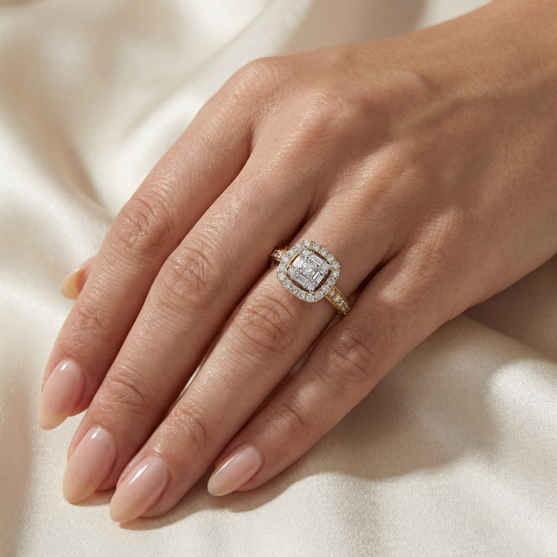 Baguette Diamond Engagement Ring 68623