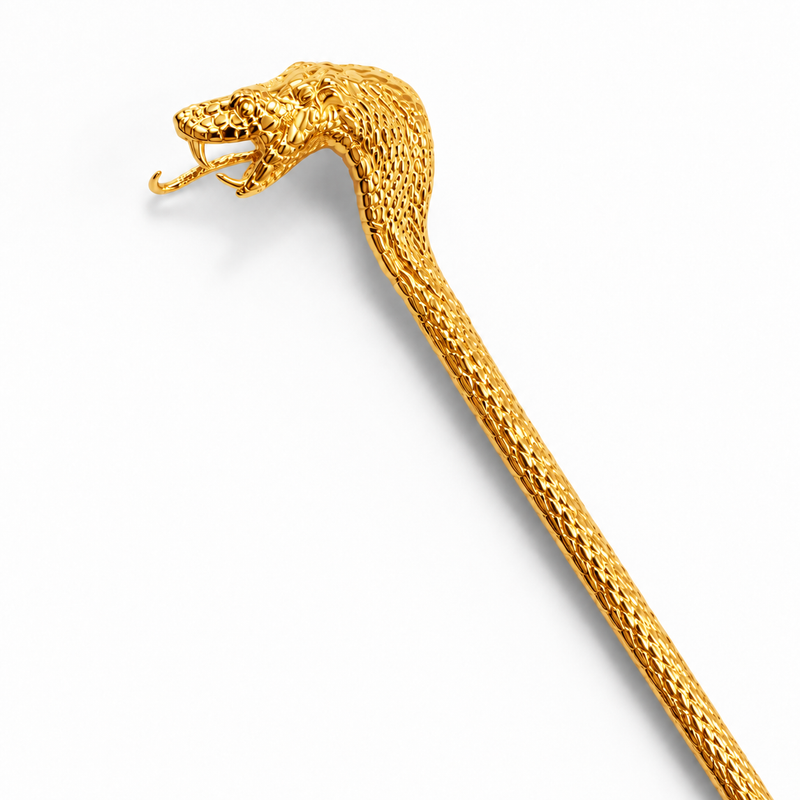 24K Gold Cobra Necklace, photo 7 of 7