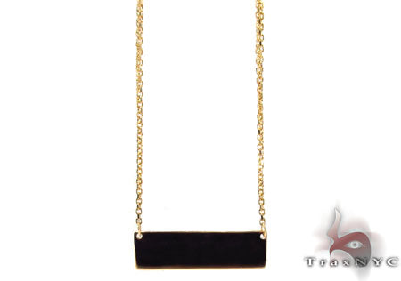 Glossy Gold Necklace 28415 - Image 2