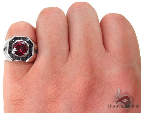 Mens Godfather Garnet Ring 1.70 ct 29115 - Image 8